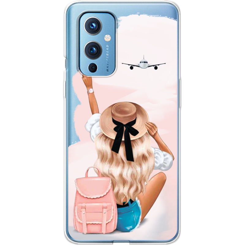 Прозрачный чехол BoxFace OnePlus 9 Travel Girl