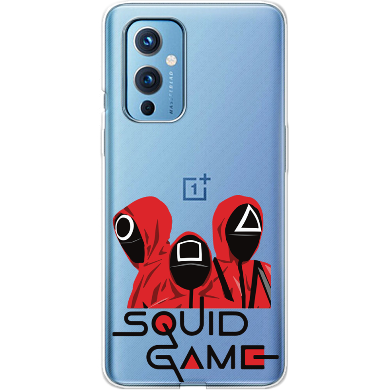 Прозрачный чехол BoxFace OnePlus 9 siquid game люди в красном