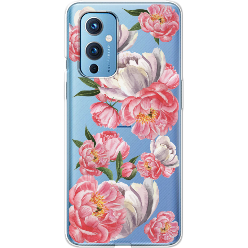 Прозрачный чехол BoxFace OnePlus 9 Peony Watercolor Style