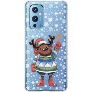 Прозрачный чехол BoxFace OnePlus 9 Christmas Deer with Snow
