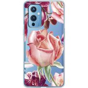 Прозрачный чехол BoxFace OnePlus 9 Rose