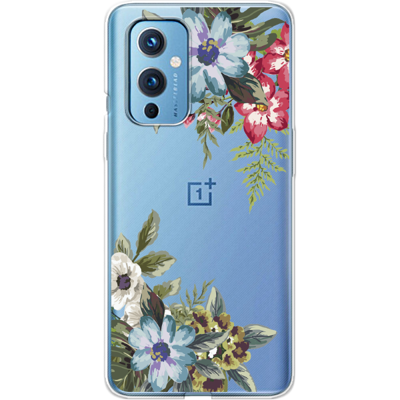 Прозрачный чехол BoxFace OnePlus 9 Floral