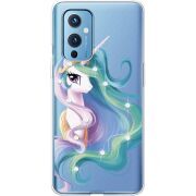 Чехол со стразами OnePlus 9 Unicorn Queen