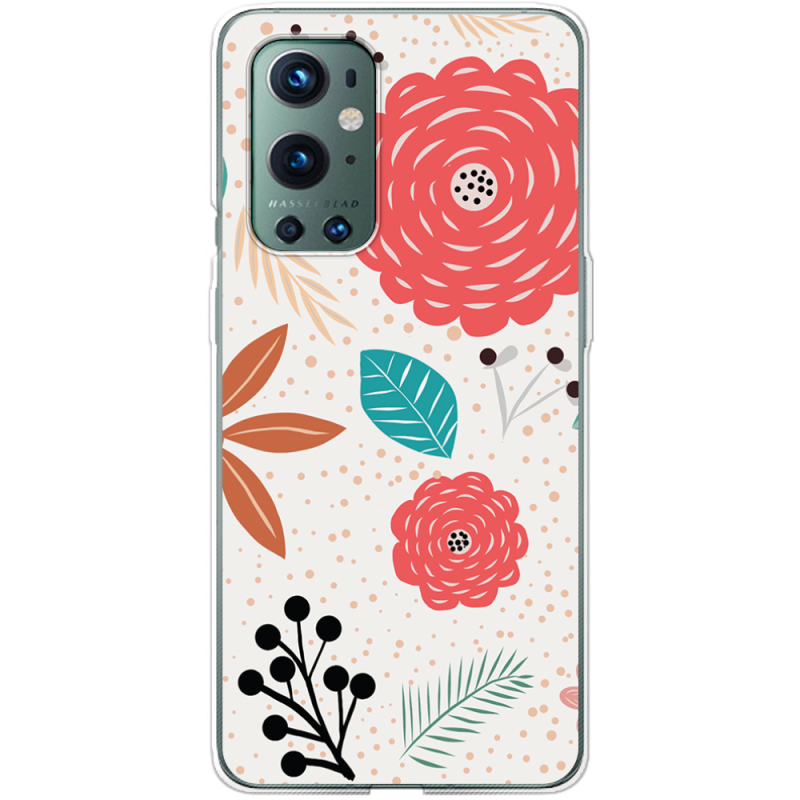 Чехол BoxFace OnePlus 9 Pro Line Flowers