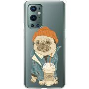 Прозрачный чехол BoxFace OnePlus 9 Pro Dog Coffeeman