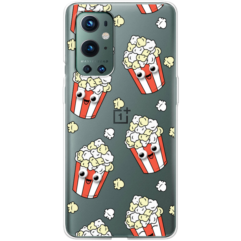 Прозрачный чехол BoxFace OnePlus 9 Pro с 3D-глазками Popcorn