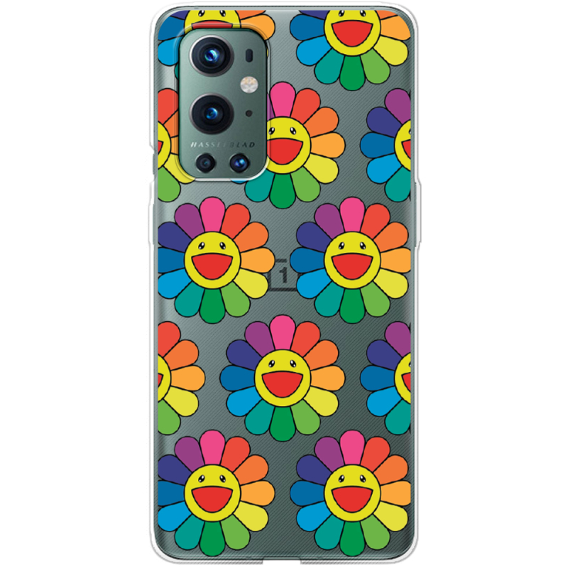 Прозрачный чехол BoxFace OnePlus 9 Pro Hippie Flowers