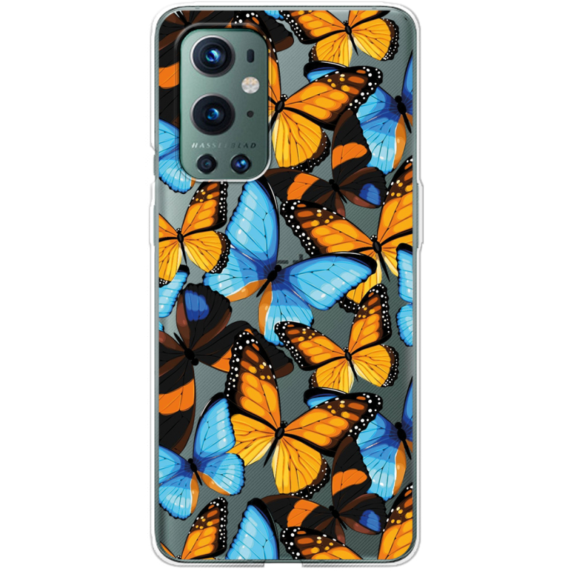 Прозрачный чехол BoxFace OnePlus 9 Pro Butterfly Morpho