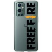 Прозрачный чехол BoxFace OnePlus 9 Pro Free Fire Black Logo