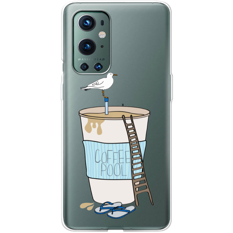 Прозрачный чехол BoxFace OnePlus 9 Pro Segull in Cofee Pool