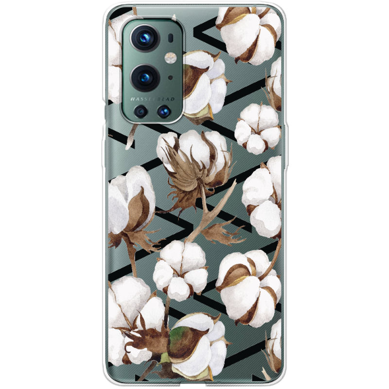 Прозрачный чехол BoxFace OnePlus 9 Pro Cotton flowers