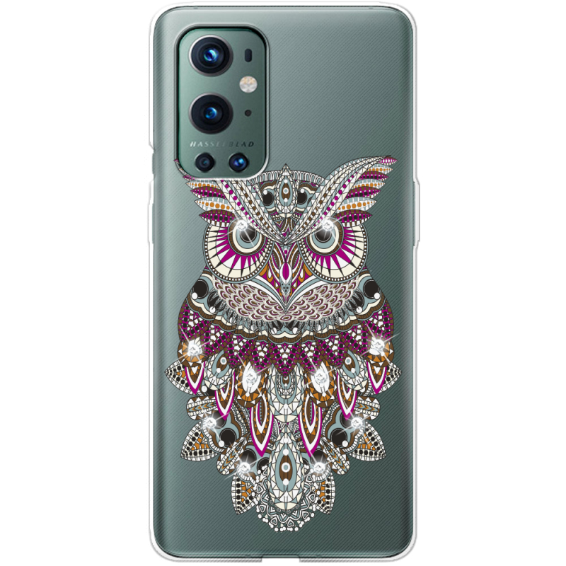 Чехол со стразами OnePlus 9 Pro Owl