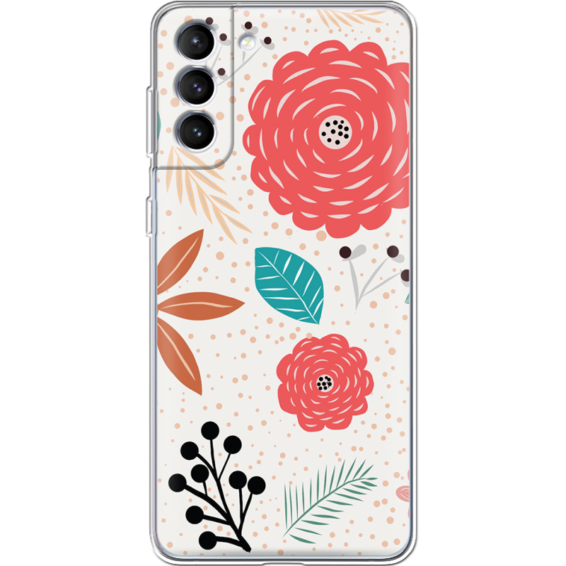 Чехол BoxFace Samsung Galaxy S21 FE (G990) Line Flowers