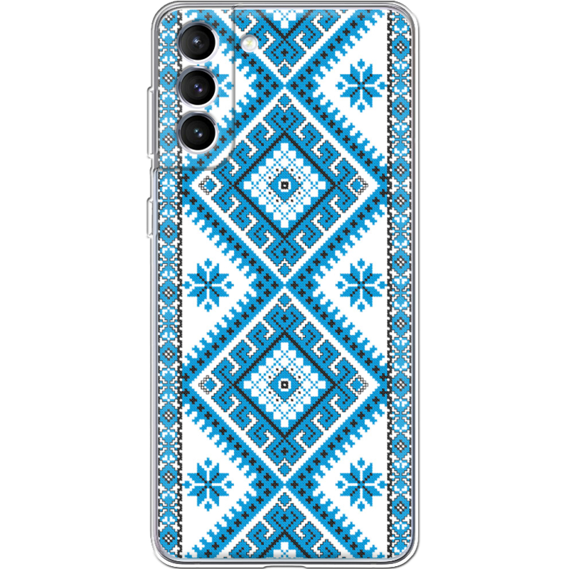 Чехол BoxFace Samsung Galaxy S21 FE (G990) Блакитний Орнамент
