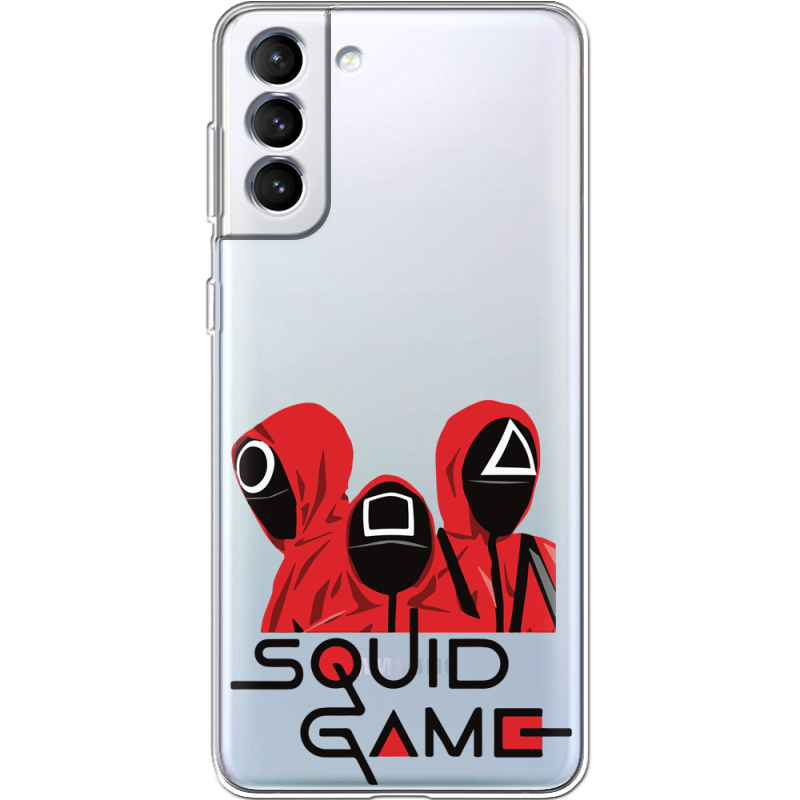 Прозрачный чехол BoxFace Samsung Galaxy S21 FE G990 siquid game люди в красном