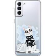 Прозрачный чехол BoxFace Samsung Galaxy S21 G990 Cat Style