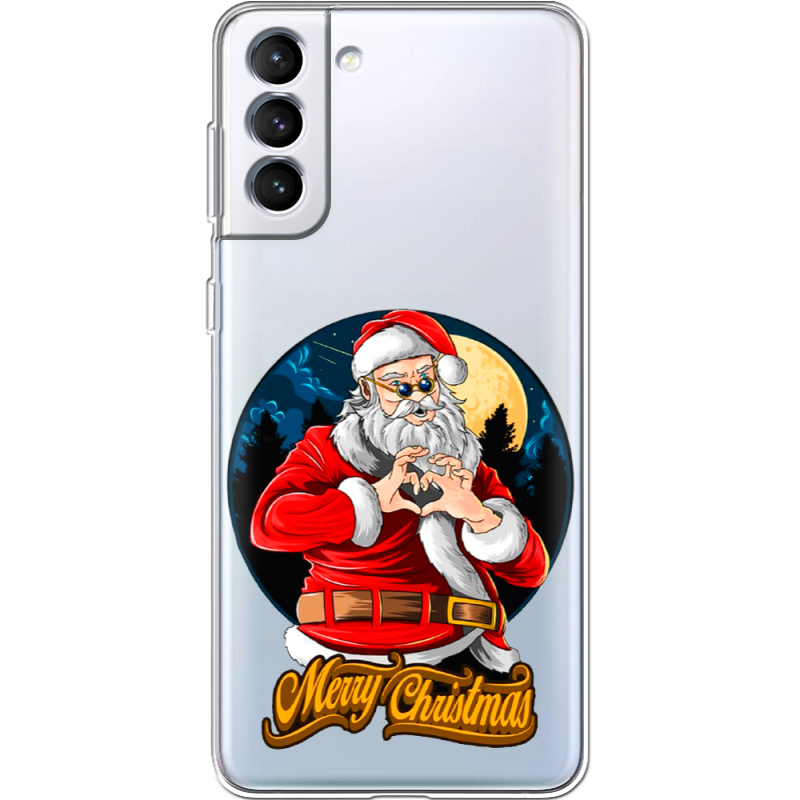 Прозрачный чехол BoxFace Samsung Galaxy S21 FE G990 Cool Santa