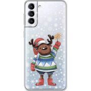 Прозрачный чехол BoxFace Samsung Galaxy S21 G990 Christmas Deer with Snow