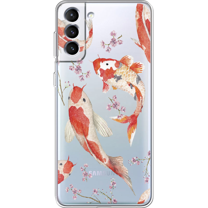 Прозрачный чехол BoxFace Samsung Galaxy S21 FE G990 Japanese Koi Fish