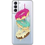Прозрачный чехол BoxFace Samsung Galaxy S21 FE G990 Donuts