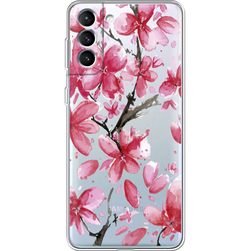Прозрачный чехол BoxFace Samsung Galaxy S21 FE G990 Pink Magnolia