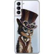 Прозрачный чехол BoxFace Samsung Galaxy S21 FE G990 Steampunk Cat