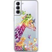 Прозрачный чехол BoxFace Samsung Galaxy S21 FE G990 Colorful Giraffe