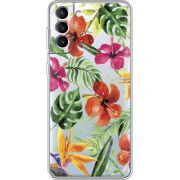 Прозрачный чехол BoxFace Samsung Galaxy S21 FE G990 Tropical Flowers