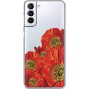Прозрачный чехол BoxFace Samsung Galaxy S21 FE G990 Red Poppies
