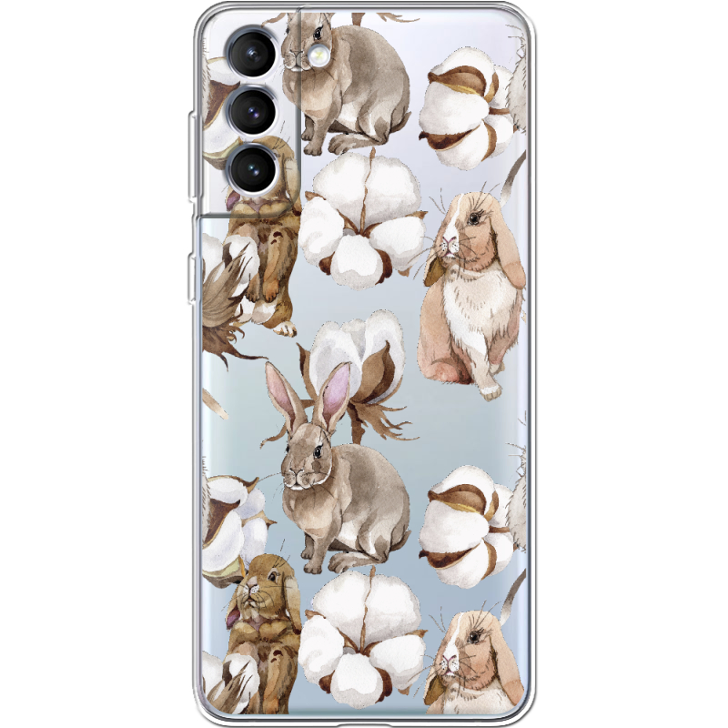 Прозрачный чехол BoxFace Samsung Galaxy S21 FE G990 Cotton and Rabbits