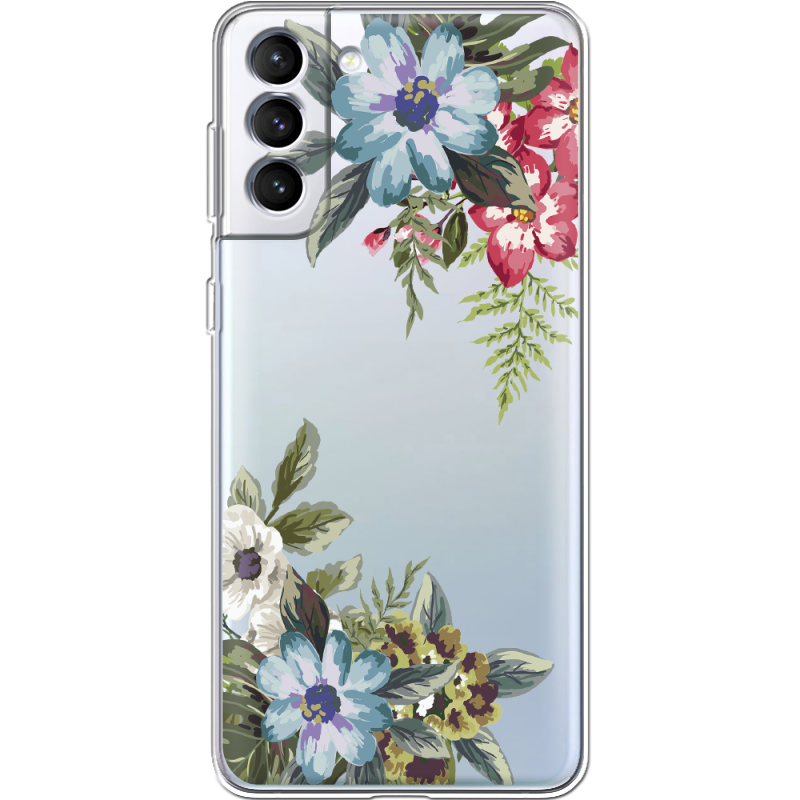 Прозрачный чехол BoxFace Samsung Galaxy S21 FE G990 Floral