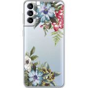 Прозрачный чехол BoxFace Samsung Galaxy S21 FE G990 Floral