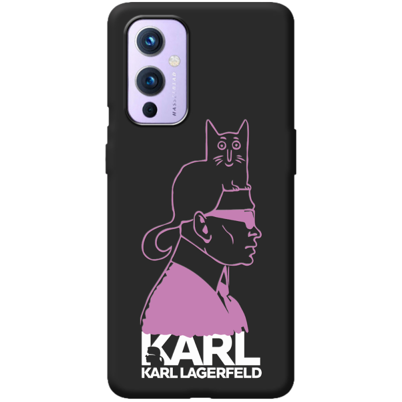 Черный чехол BoxFace OnePlus 9 Pink Karl