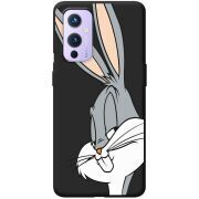 Черный чехол BoxFace OnePlus 9 Lucky Rabbit