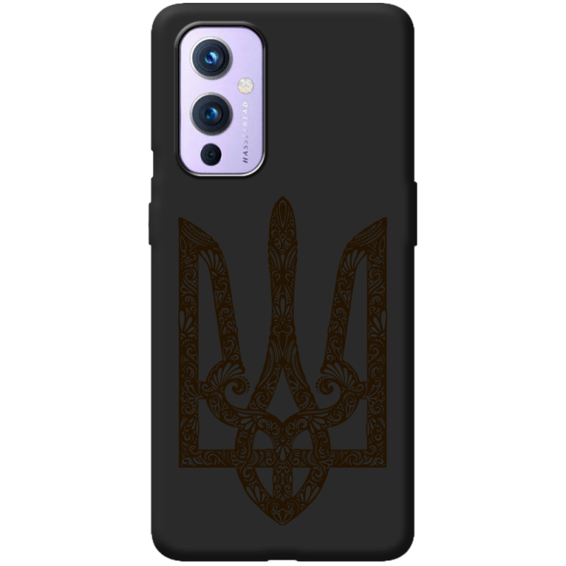 Черный чехол BoxFace OnePlus 9 Ukrainian Trident