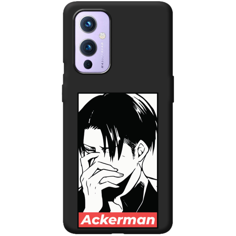 Черный чехол BoxFace OnePlus 9 Attack On Titan - Ackerman