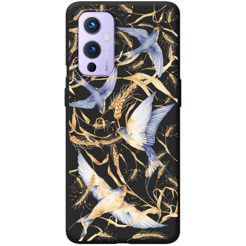 Черный чехол BoxFace OnePlus 9 Ластівки