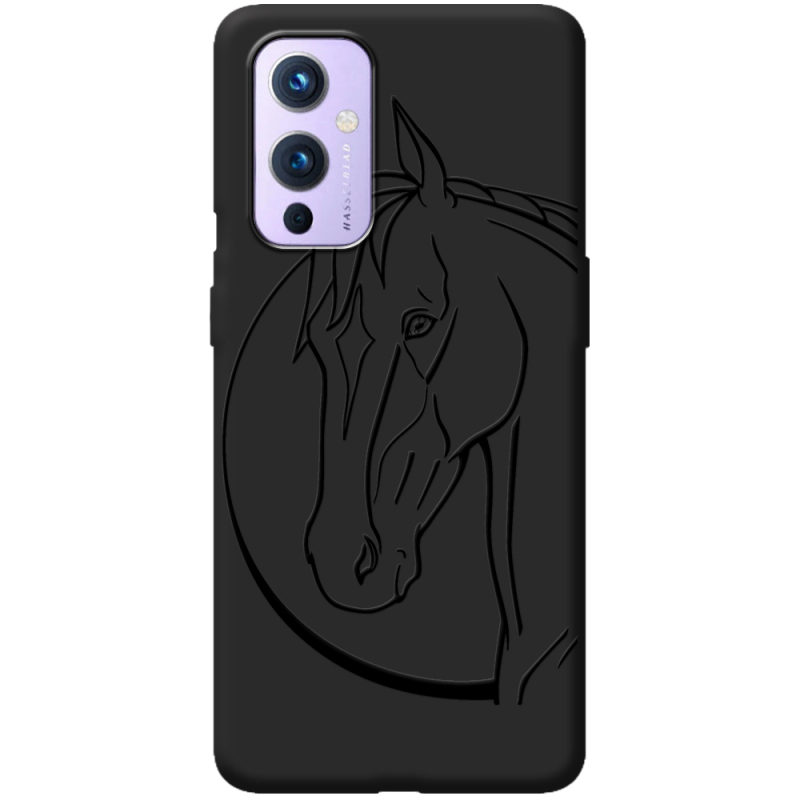 Черный чехол BoxFace OnePlus 9 Horse
