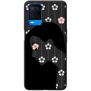 Черный чехол BoxFace OPPO A54 Flower Hair