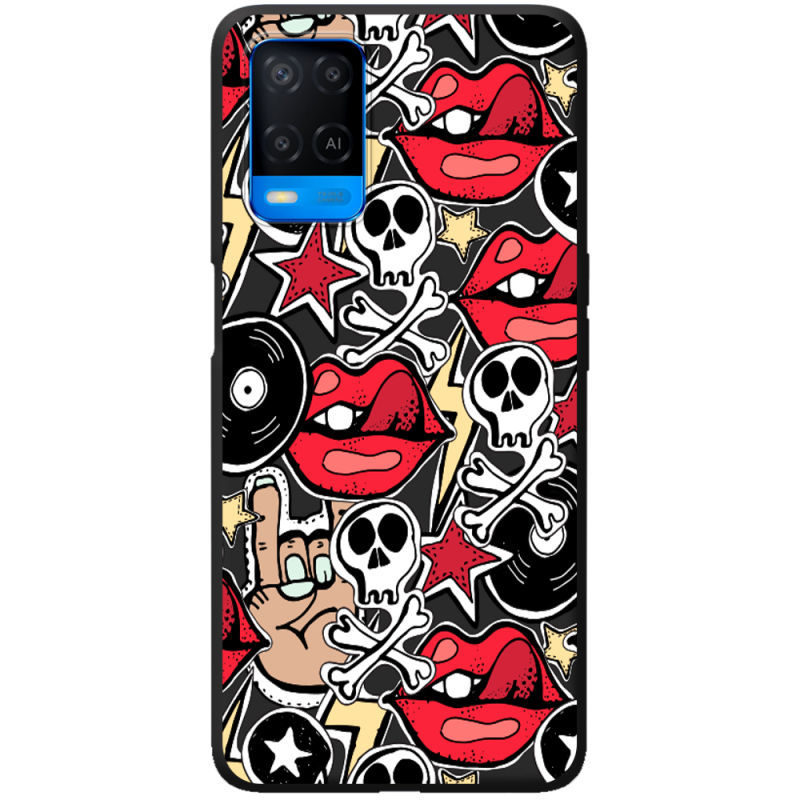 Черный чехол BoxFace OPPO A54 Rock Graffiti