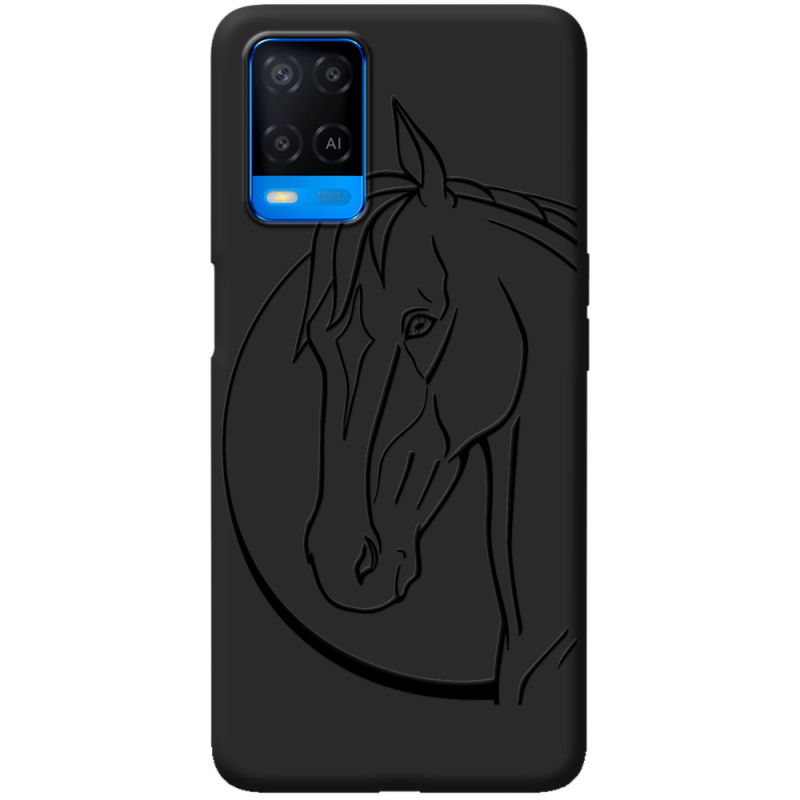 Черный чехол BoxFace OPPO A54 Horse