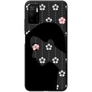 Черный чехол BoxFace Poco M3 Pro Flower Hair