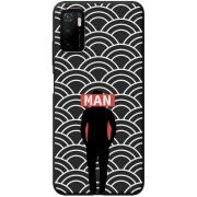 Черный чехол BoxFace Poco M3 Pro Man Pattern