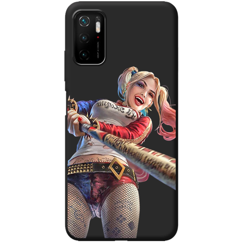 Черный чехол BoxFace Poco M3 Pro Happy Harley Quinn