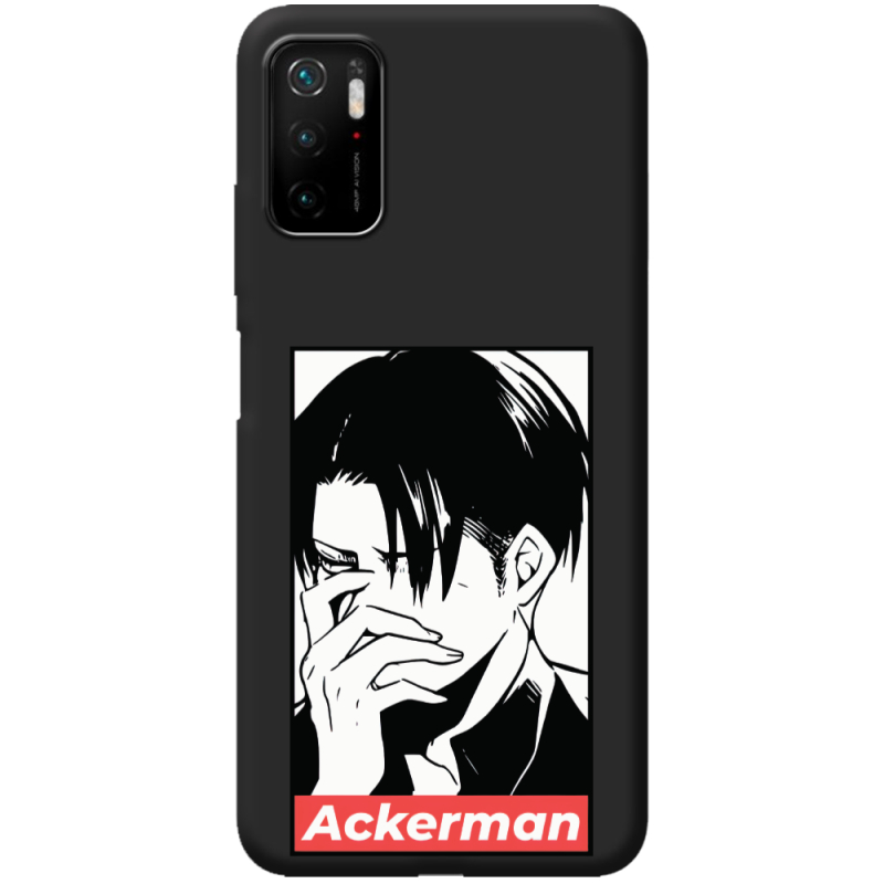 Черный чехол BoxFace Poco M3 Pro Attack On Titan - Ackerman