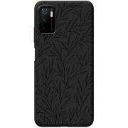 Черный чехол BoxFace Poco M3 Pro Leaves