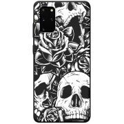 Черный чехол BoxFace Samsung Galaxy S20 Plus (G985) Skull and Roses