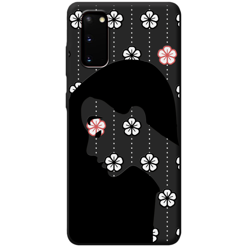 Черный чехол BoxFace Samsung Galaxy S20 (G980) Flower Hair