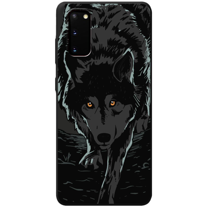 Черный чехол BoxFace Samsung Galaxy S20 (G980) Wolf