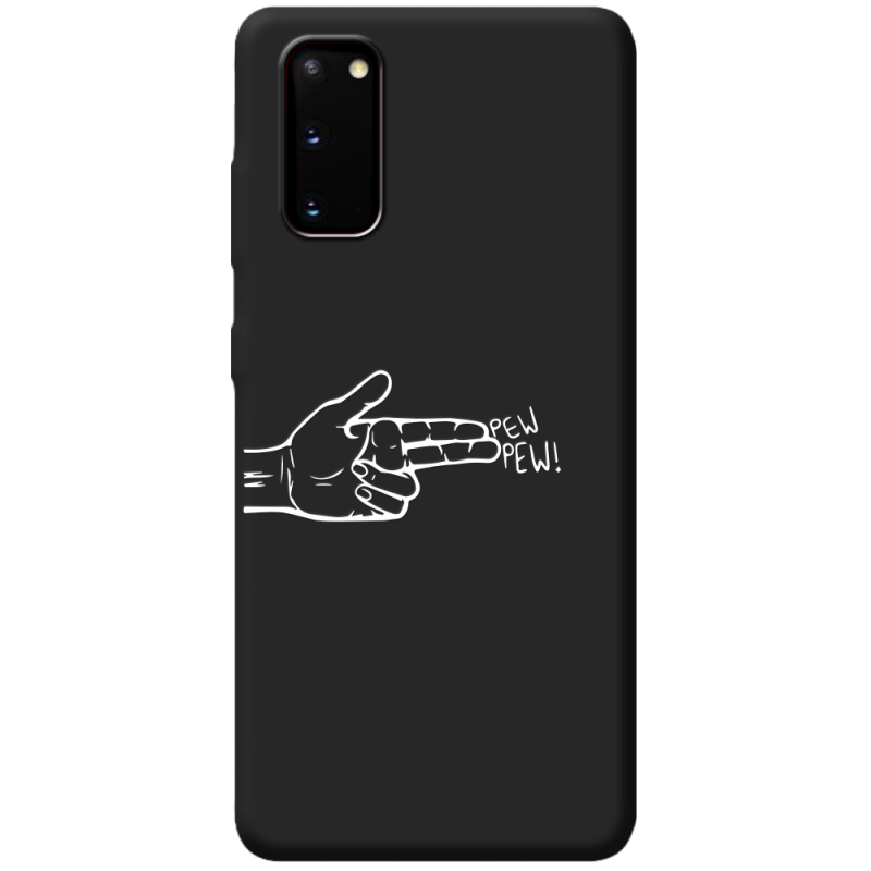 Черный чехол BoxFace Samsung Galaxy S20 (G980) Pew Pew